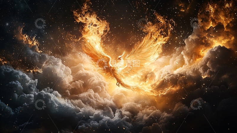 高清大图下载【趣麦麦图】浴火凤凰重生