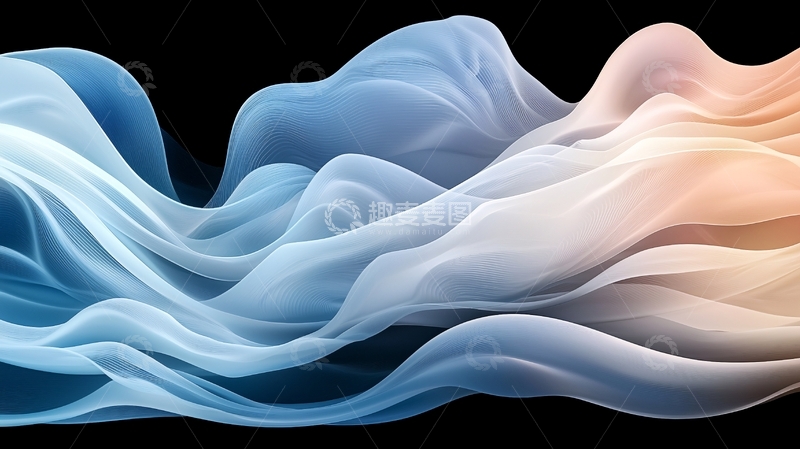 高清大图下载【趣麦麦图】流动的波浪抽象艺术背景