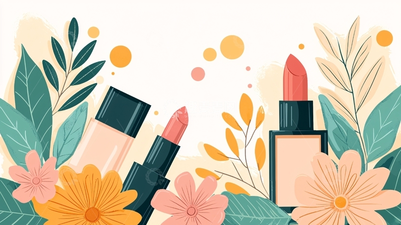 高清大图下载【趣麦麦图】清新风格化妆品静物