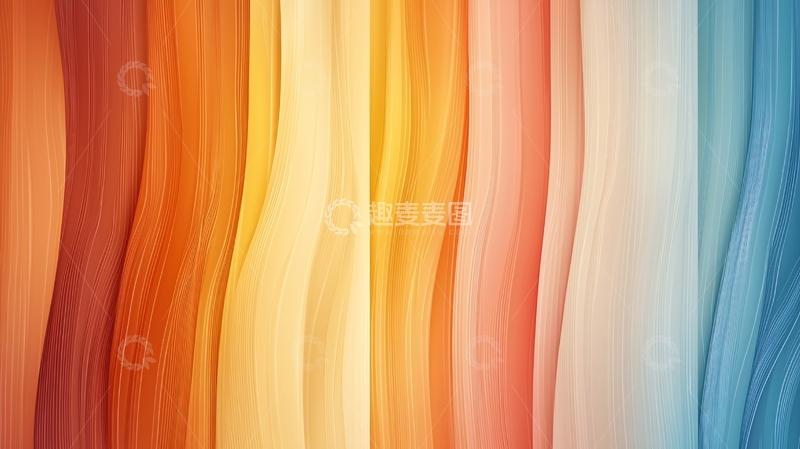 高清大图下载【趣麦麦图】渐变色彩流动线条背景