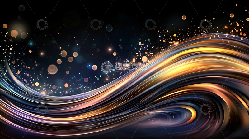 高清大图下载【趣麦麦图】光流与粒子动态背景