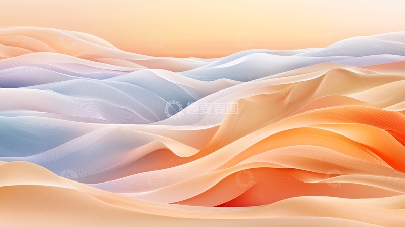 高清大图下载【趣麦麦图】抽象渐变色彩波浪背景