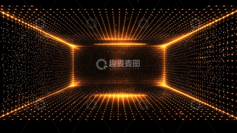 高清大图下载【趣麦麦图】-未来科技感网格空间背景