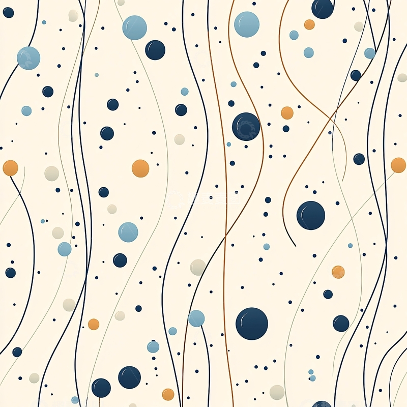 高清大图下载【趣麦麦图】抽象线条与圆点背景图案