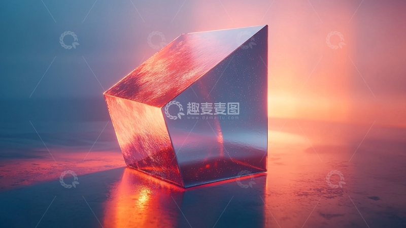 高清大图下载【趣麦麦图】未来感玻璃立方体