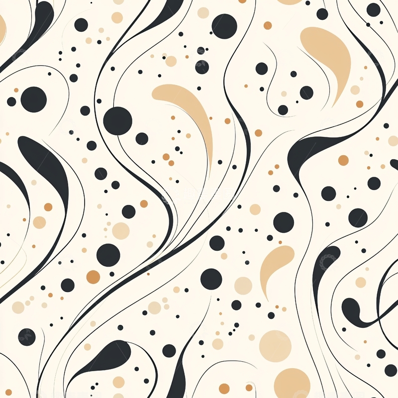 高清大图下载【趣麦麦图】抽象线条与圆点背景图案