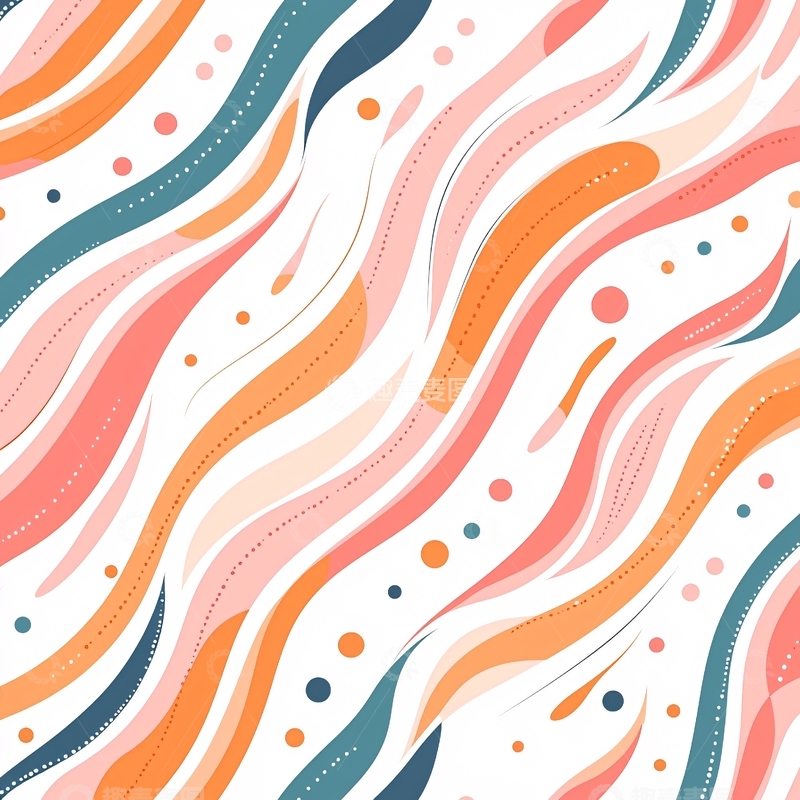 高清大图下载【趣麦麦图】抽象波浪线条背景图案