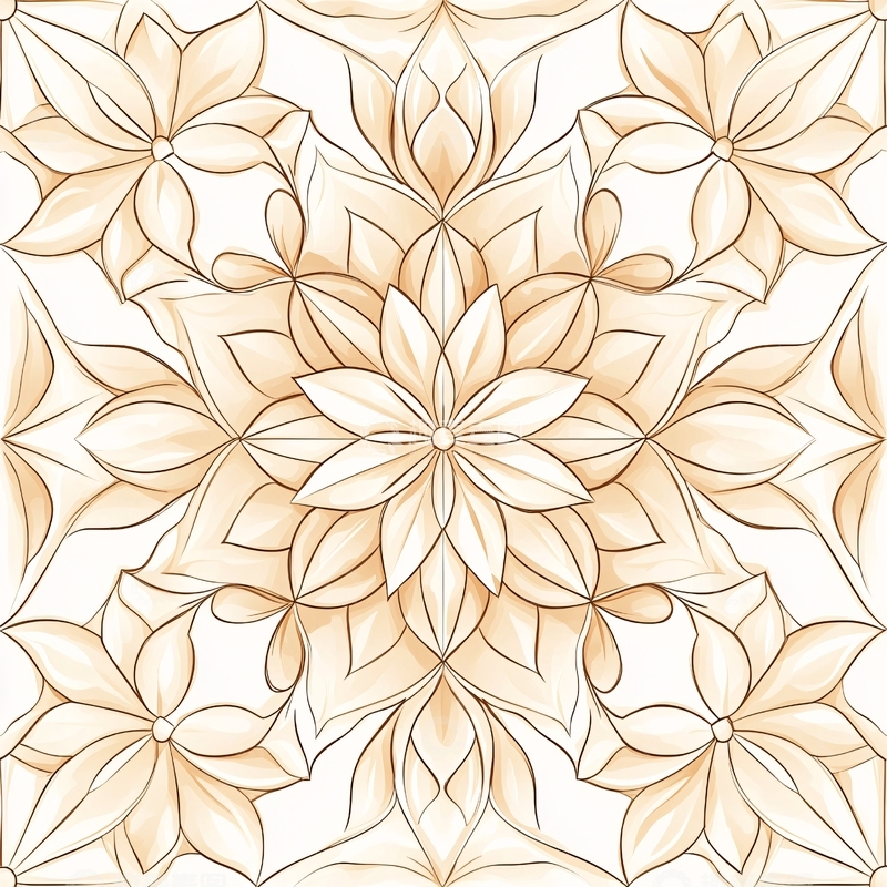 高清大图下载【趣麦麦图】抽象花卉图案背景素材