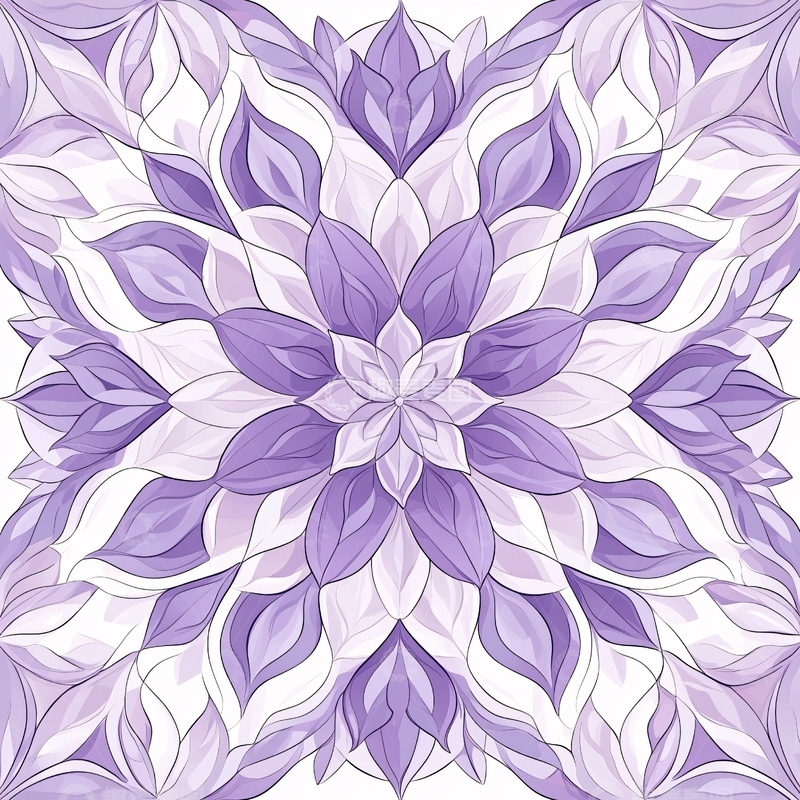 高清大图下载【趣麦麦图】紫色花卉图案背景素材