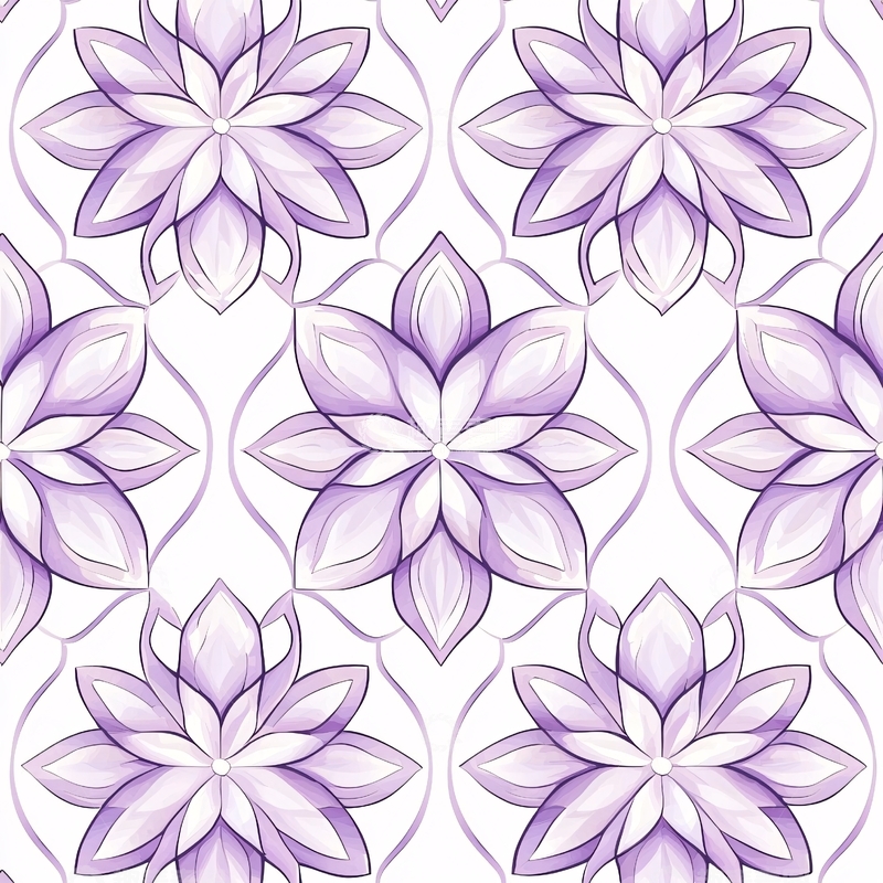 高清大图下载【趣麦麦图】紫色花朵图案背景素材