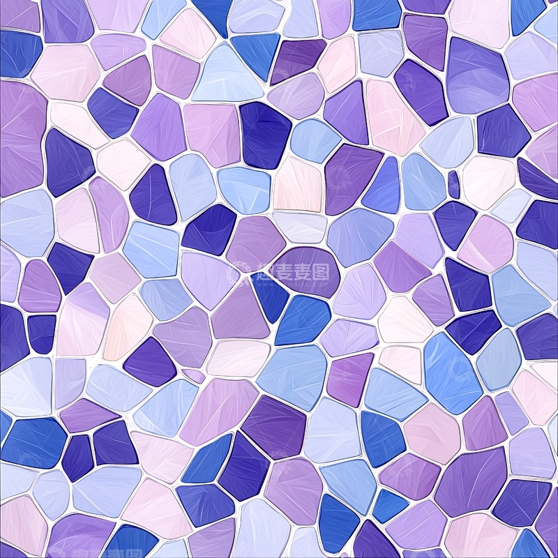 高清大图下载【趣麦麦图】紫色拼接几何图案背景