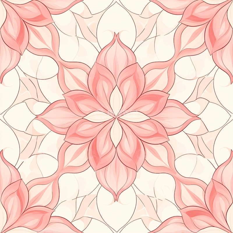 高清大图下载【趣麦麦图】粉色花卉图案背景素材