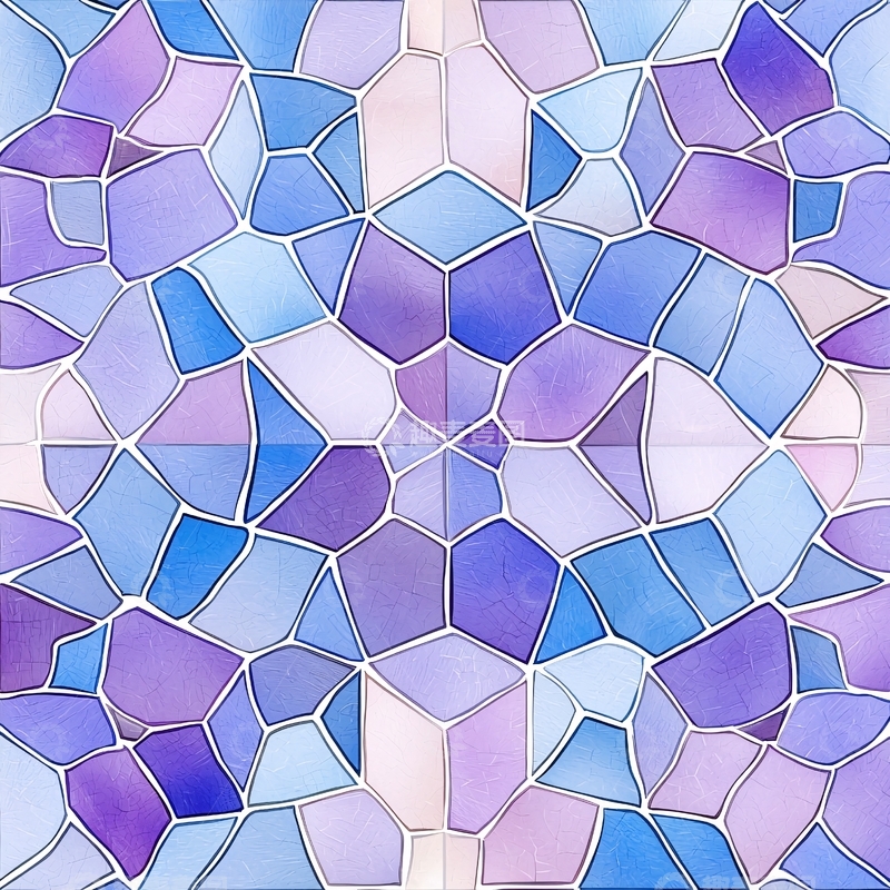 高清大图下载【趣麦麦图】紫色蓝色几何拼接背景