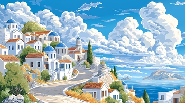 蓝白色调高清图片