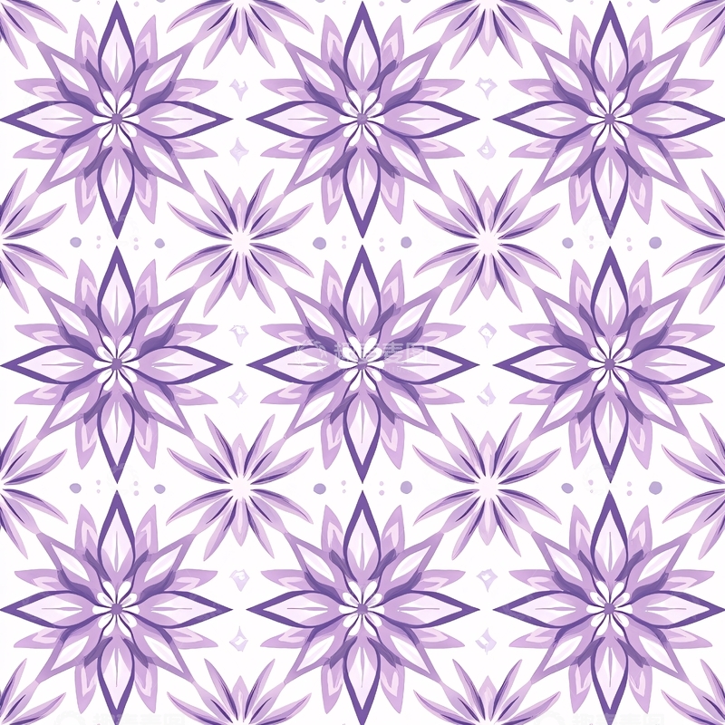 高清大图下载【趣麦麦图】紫色花朵图案背景素材