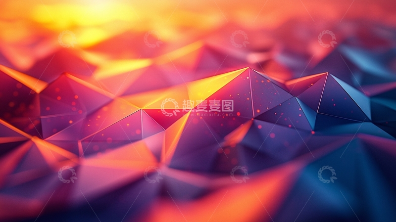 高清大图下载【趣麦麦图】抽象几何光影背景