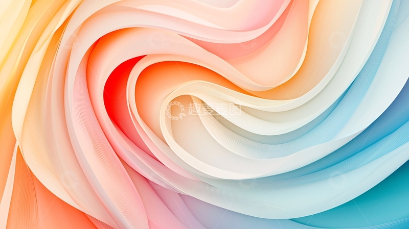 高清大图下载【趣麦麦图】色彩渐变螺旋抽象背景