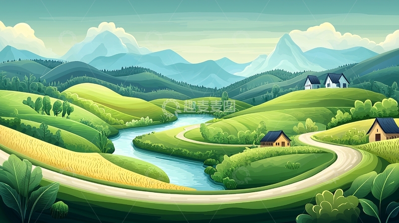 高清大图下载【趣麦麦图】田园风光高清图片