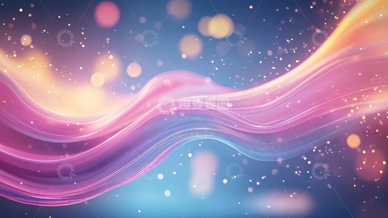 高清大图下载【趣麦麦图】梦幻波浪光效背景素材