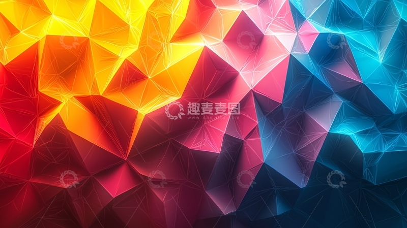 高清大图下载【趣麦麦图】几何抽象多边形背景素材
