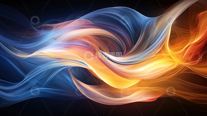 高清大图下载【趣麦麦图】抽象流动色彩漩涡背景