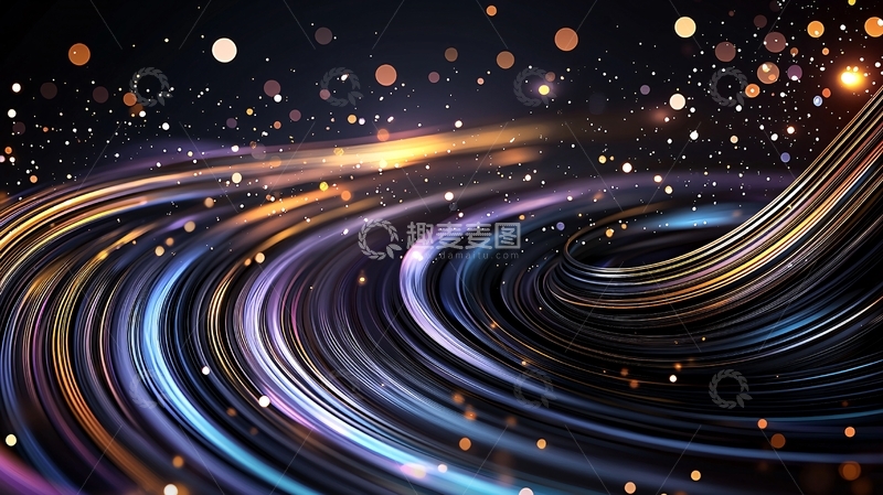 高清大图下载【趣麦麦图】光速旋转星空背景