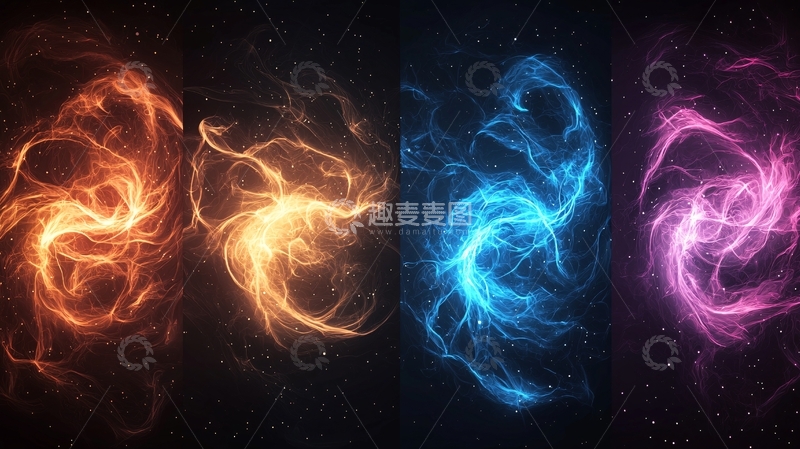 高清大图下载【趣麦麦图】宇宙能量漩涡动态背景图
