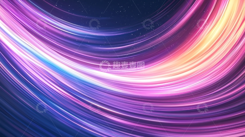 高清大图下载【趣麦麦图】梦幻星空光带背景素材