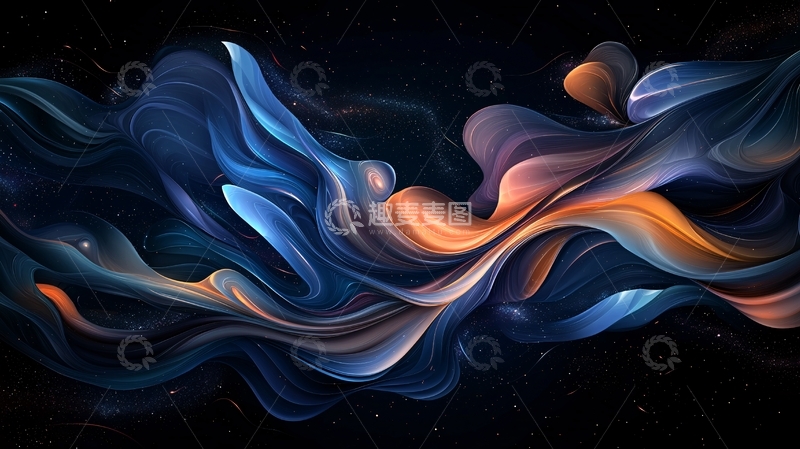高清大图下载【趣麦麦图】宇宙流动色彩抽象艺术