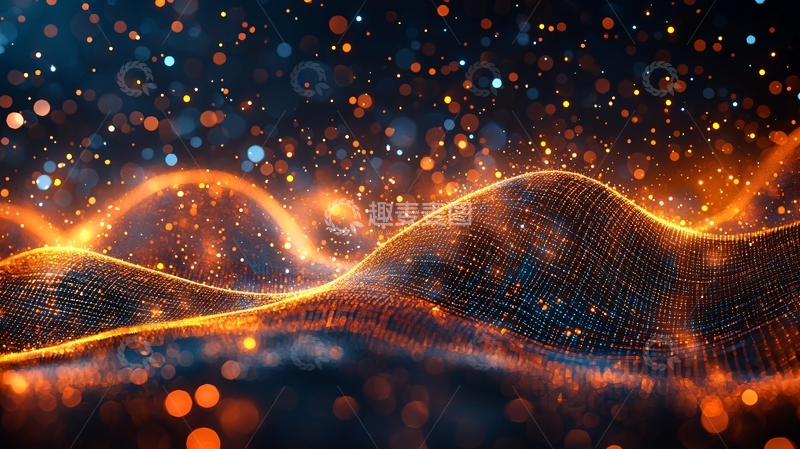 高清大图下载【趣麦麦图】光波粒子动态背景