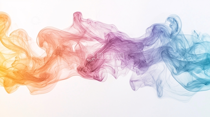 高清大图下载【趣麦麦图】色彩渐变流动烟雾背景
