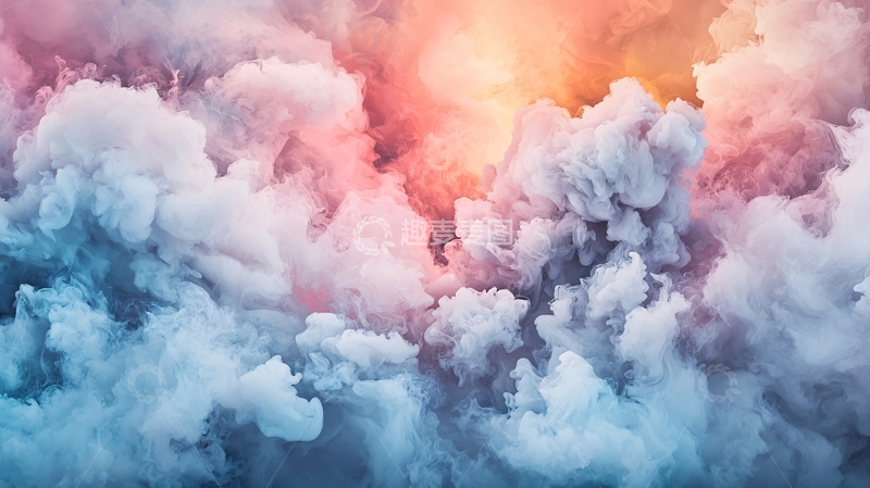 高清大图下载【趣麦麦图】梦幻色彩烟雾背景