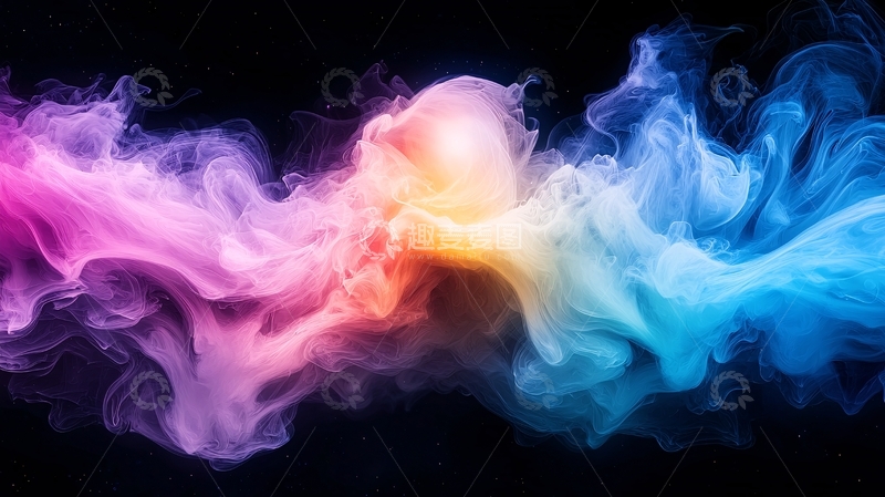 高清大图下载【趣麦麦图】色彩流动的抽象艺术背景