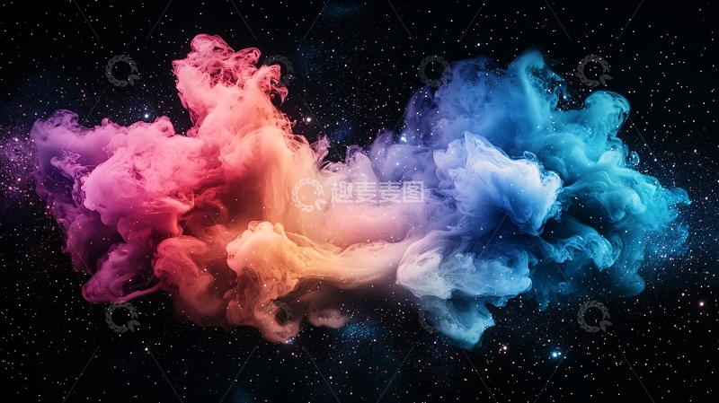 高清大图下载【趣麦麦图】宇宙星云色彩烟雾