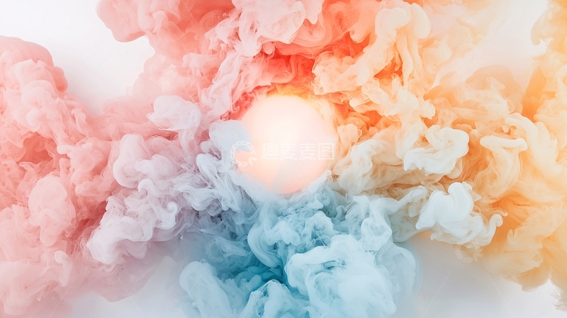 高清大图下载【趣麦麦图】色彩渐变烟雾背景