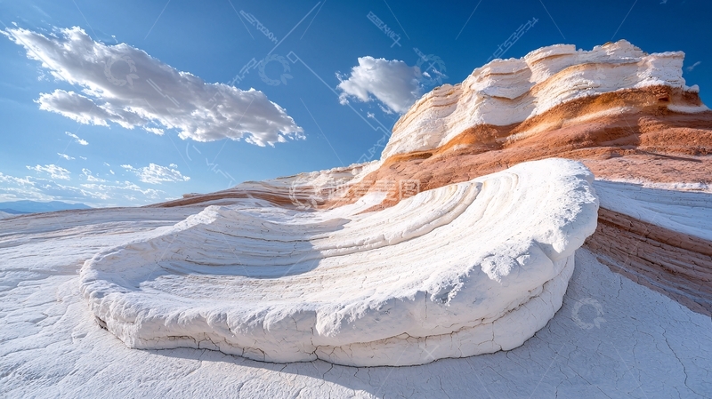 高清大图下载【趣麦麦图】白色沙漠岩石地貌景观
