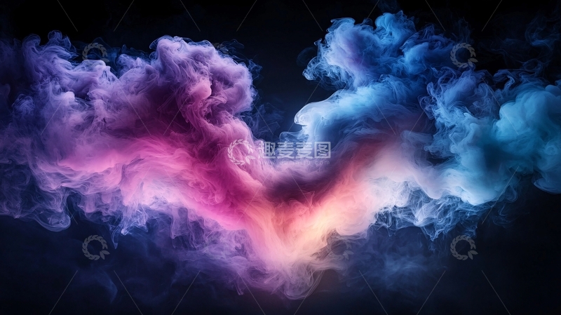 高清大图下载【趣麦麦图】色彩流动的烟雾效果背景
