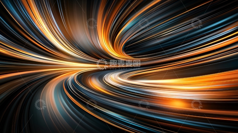 高清大图下载【趣麦麦图】动感曲线抽象艺术背景