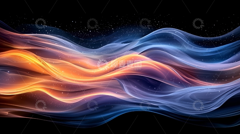 高清大图下载【趣麦麦图】抽象波浪光影艺术背景