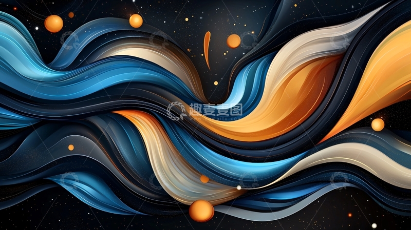 高清大图下载【趣麦麦图】抽象流体艺术背景