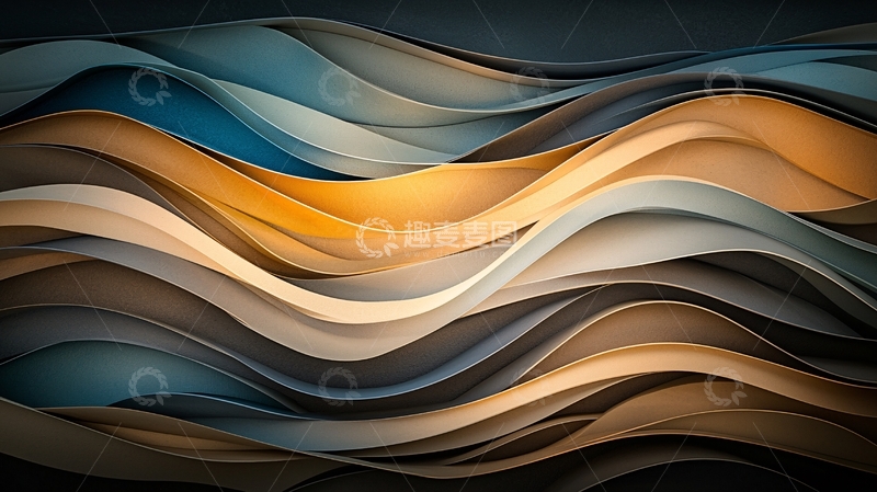 高清大图下载【趣麦麦图】抽象波浪纹理背景素材