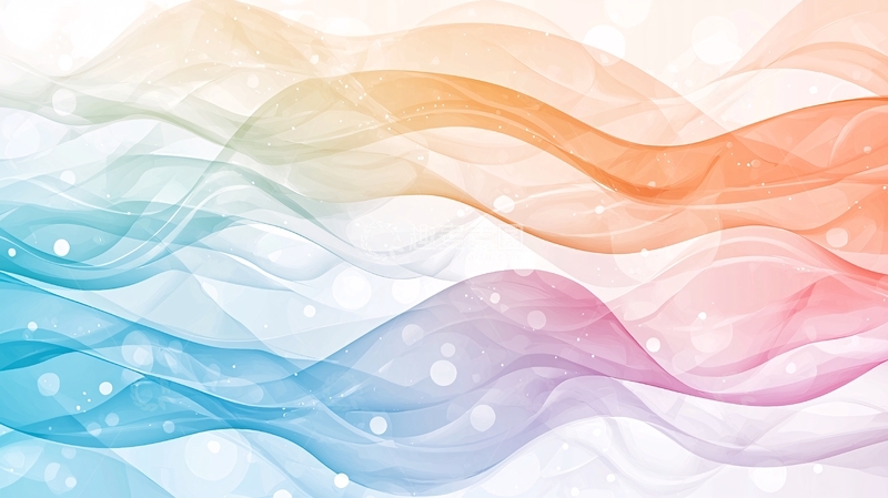 高清大图下载【趣麦麦图】彩色波浪抽象背景素材