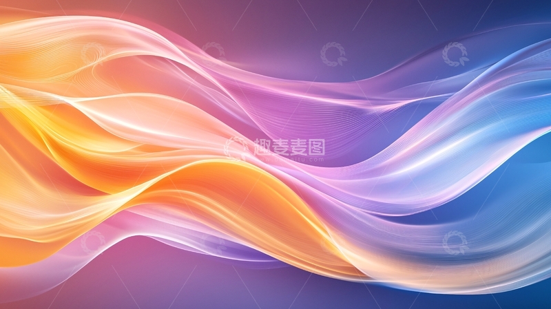 高清大图下载【趣麦麦图】抽象波浪线条背景图