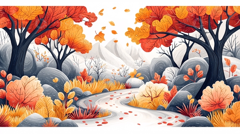 高清大图下载【趣麦麦图】秋日暖阳下的唯美山景