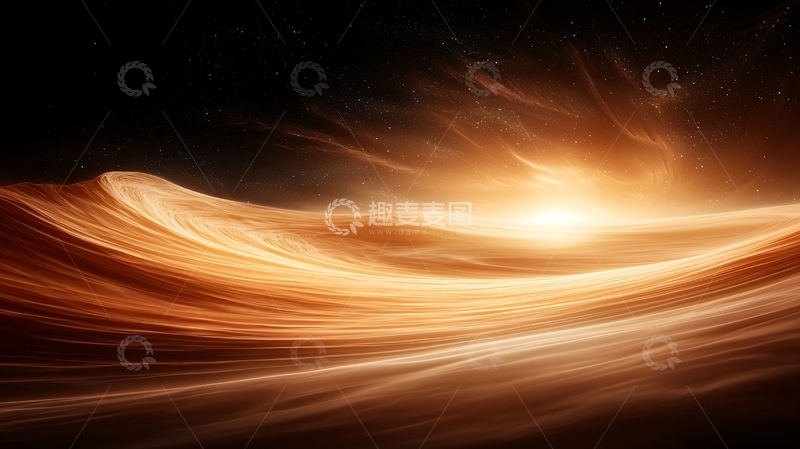 高清大图下载【趣麦麦图】沙漠星河光效动态壁纸