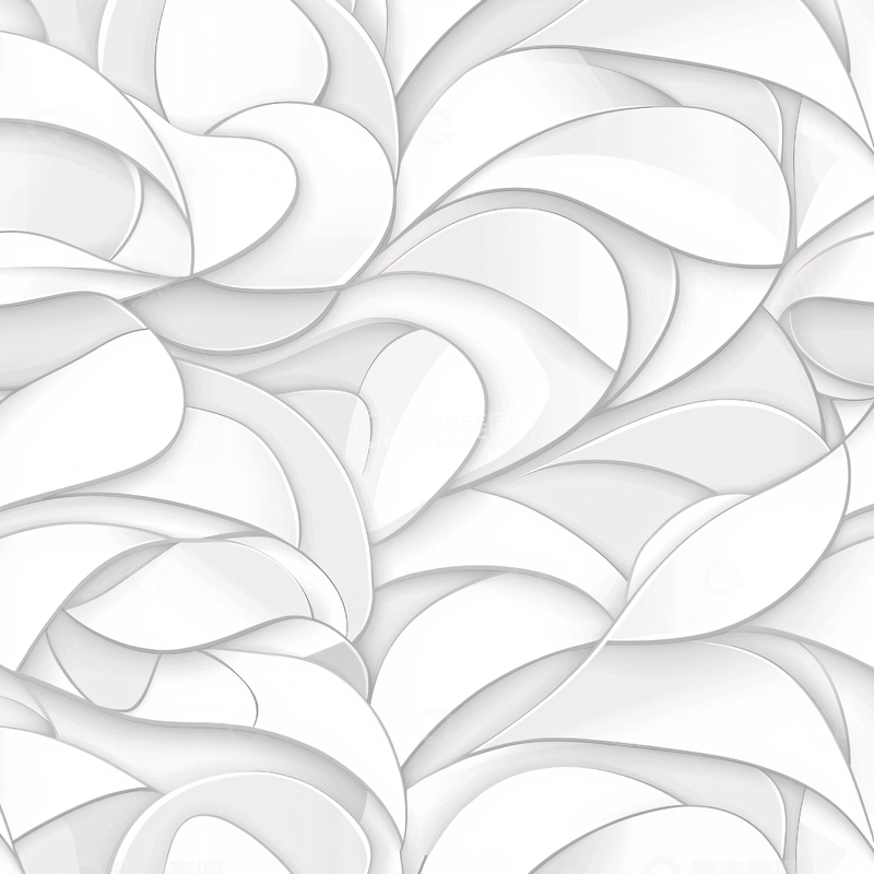 高清大图下载【趣麦麦图】抽象白色波浪形图案背景