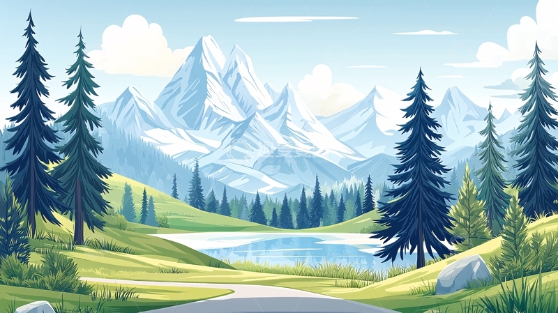 高清大图下载【趣麦麦图】宁静的山水画