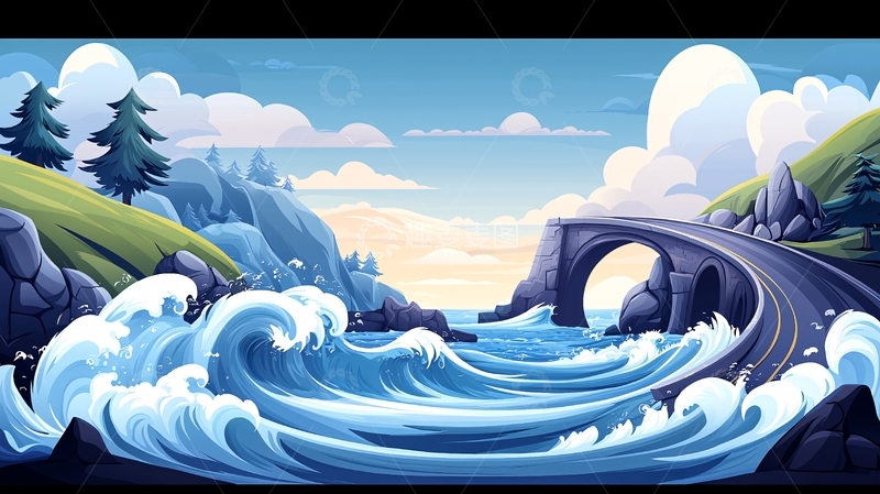 高清大图下载【趣麦麦图】卡通风景高清图片