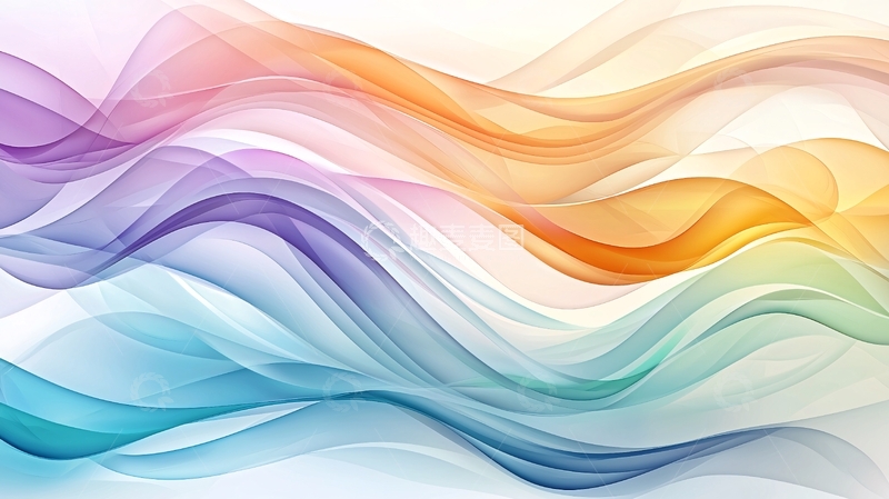 高清大图下载【趣麦麦图】抽象色彩波浪背景图