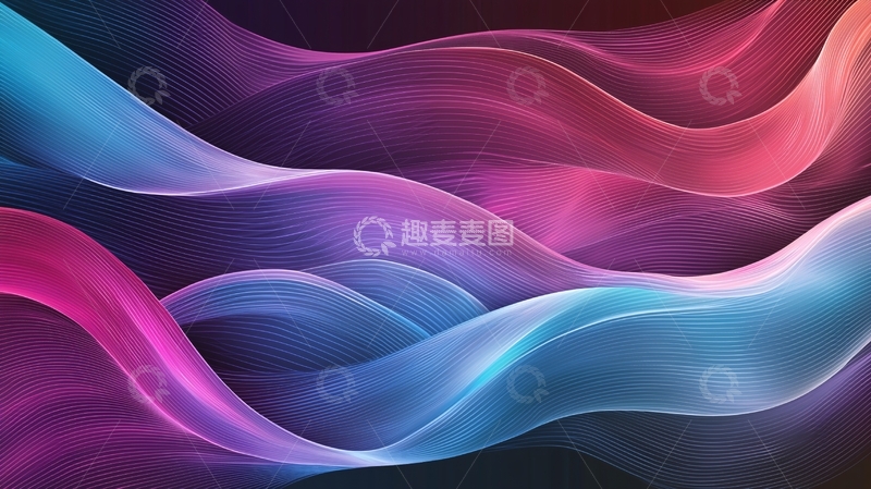 高清大图下载【趣麦麦图】抽象线条波浪背景图